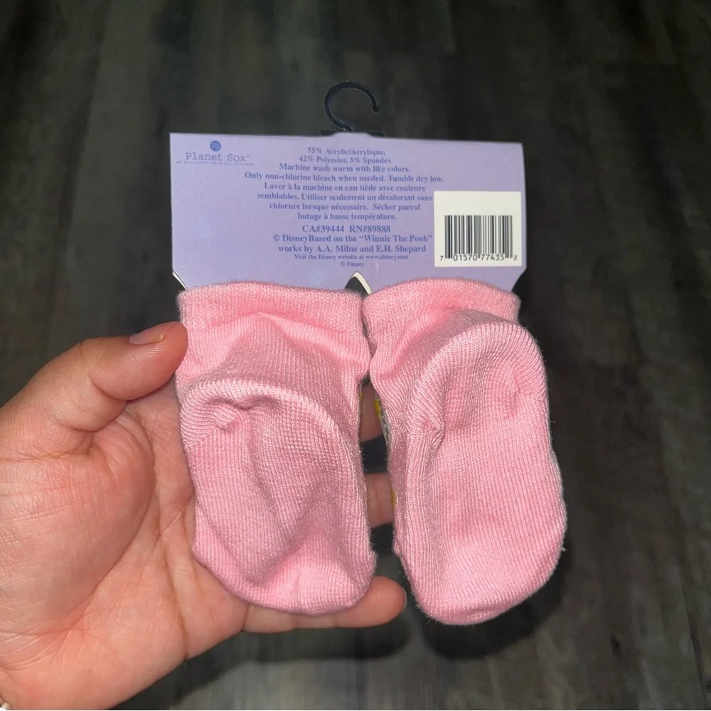 New With Tags Disney Winnie The Pooh Baby Bootie Socks Size‎ 0-6 Months